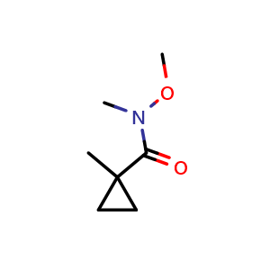 Chemical structure of N-methoxy-N,1-dimethyl-cyclopropanecarboxamide , CAS 608537-49-1, AChemBlock X208509