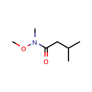Chemical structure of N-methoxy-N,3-dimethylbutanamide , CAS 147356-77-2, AChemBlock X208510