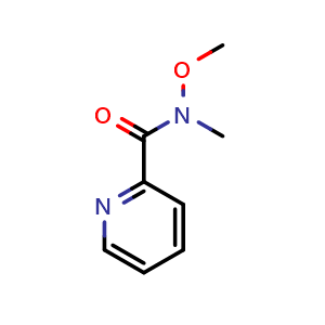 Chemical structure of N-methoxy-N-methylpicolinamide , CAS 148493-07-6, AChemBlock X208512