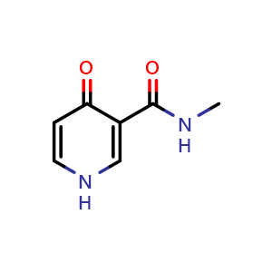 Chemical structure of N-methyl-4-oxo-1,4-dihydropyridine-3-carboxamide , CAS 3128-29-8, AChemBlock X208518