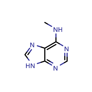 Chemical structure of N-methyl-9H-purin-6-amine , CAS 443-72-1, AChemBlock X208520