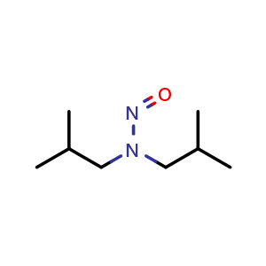 Chemical structure of n-nitrosodiisobutylamine , CAS 997-95-5, AChemBlock X208537