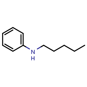 Chemical structure of N-Pentylaniline , CAS 2655-27-8, AChemBlock X208539