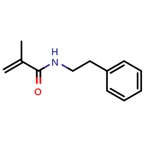 Chemical structure of N-phenethylmethacrylamide , CAS 37140-96-8, AChemBlock X208541
