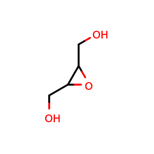 Chemical structure of oxirane-2,3-dimethanol , CAS 4440-87-3, AChemBlock X208553