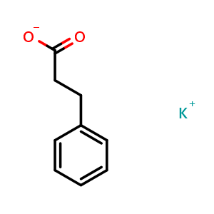 Chemical structure of Potassium 3-phenylpropanoate , CAS 55322-48-0, AChemBlock X208576