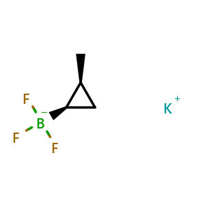 Chemical structure of potassium trifluoro((1R,2S)-2-methylcyclopropyl)borate , AChemBlock X208579