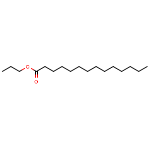 Chemical structure of propyl tetradecanoate , CAS 14303-70-9, AChemBlock X208591