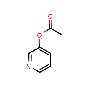 Chemical structure of Pyridin-3-yl acetate , CAS 17747-43-2, AChemBlock X208601