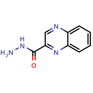 Chemical structure of quinoxaline-2-carbohydrazide , CAS 54571-06-1, AChemBlock X208608