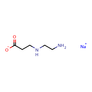 Chemical structure of sodium 3-((2-aminoethyl)amino)propanoate , CAS 84434-12-8, AChemBlock X208629