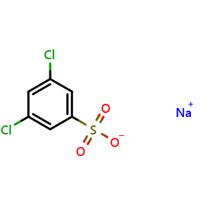 Chemical structure of sodium 3,5-dichlorobenzenesulfonate , CAS 38950-27-5, AChemBlock X208631
