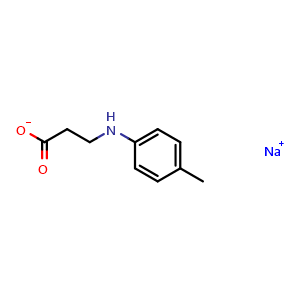 Chemical structure of sodium 3-[(4-methylphenyl)amino]propanoate , CAS 133481-20-6, AChemBlock X208632