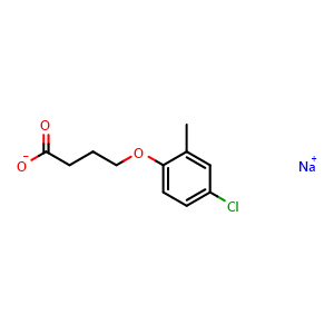 Chemical structure of sodium 4-(4-chloro-o-tolyloxy)butyrate , CAS 6062-26-6, AChemBlock X208635
