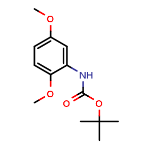 Chemical structure of tert-butyl (2,5-dimethoxyphenyl)carbamate , CAS 121006-52-8, AChemBlock X208660