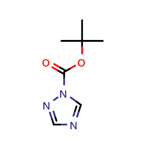 Chemical structure of tert-Butyl 1H-1,2,4-triazole-1-carboxylate , CAS 41864-24-8, AChemBlock X208694