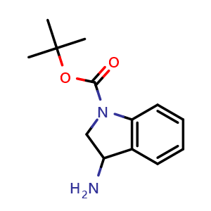 Chemical structure of tert-butyl 3-aminoindoline-1-carboxylate , CAS 936829-23-1, AChemBlock X208733