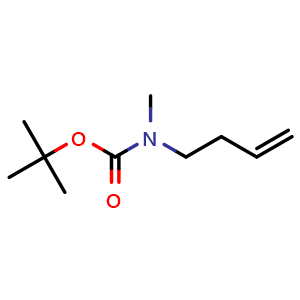 Chemical structure of tert-butyl but-3-enyl(methyl)carbamate , CAS 312728-28-2, AChemBlock X208774