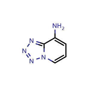Chemical structure of tetrazolo[1,5-a]pyridin-8-amine , CAS 73721-28-5, AChemBlock X208817
