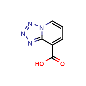 Chemical structure of tetrazolo[1,5-a]pyridine-8-carboxylic acid , CAS 7463-56-1, AChemBlock X208819