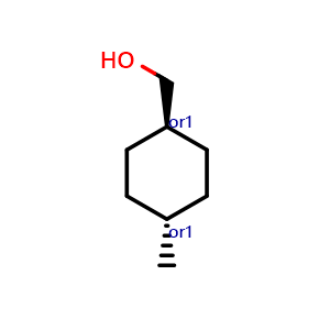 Chemical structure of trans- 4-methylcyclohexanemethanol , CAS 3937-49-3, AChemBlock X208822