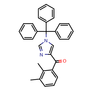 Chemical structure of (2,3-Dimethylphenyl)(1-trityl-4-imidazolyl)methanone , CAS 176721-02-1, AChemBlock X208868