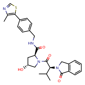 (2S,4R)-4-hydroxy-1-((S)-3-methyl-2-(1-oxoisoindolin-2-yl)butanoyl)-N-(4-(4-methylthiazol-5-yl)benzyl)pyrrolidine-2-carboxamide