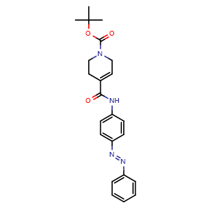 Chemical structure of (E)-1-Boc-N-[4-(phenyldiazenyl)phenyl]-1,2,3,6-tetrahydropyridine-4-carboxamide , CAS 2939097-56-8, AChemBlock X208904