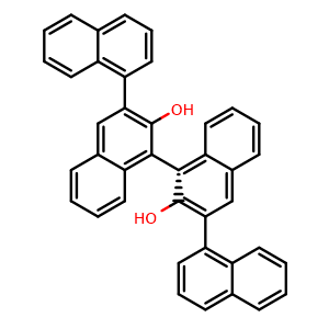 Chemical structure of (R)-[1,3':1',1'':3'',1'''-Quaternaphthalene]-2',2''-diol , CAS 851615-07-1, AChemBlock X208914