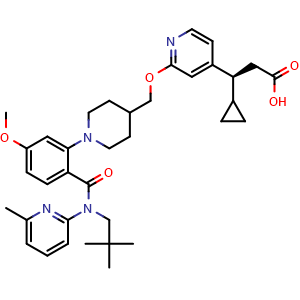 (S)-3-cyclopropyl-3-(2-((1-(5-methoxy-2-((6-methylpyridin-2-yl)(neopentyl)carbamoyl)phenyl)piperidin-4-yl)methoxy)pyridin-4-yl)propanoic acid