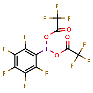 Chemical structure of [Bis(trifluoroacetoxy)iodo]pentafluorobenzene , CAS 14353-88-9, AChemBlock X208953