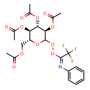 Chemical structure of 1-(2,2,2-Trifluoro-N-phenylacetimidate)-2,3,4,6-tetra-O-acetyl-D-glucopyranoside , CAS 942428-83-3, AChemBlock X208965
