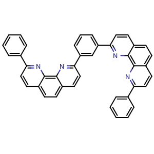 Chemical structure of 1,3-bis(9-phenyl-1,10-phenanthrolin-2-yl)benzene , CAS 721969-94-4, AChemBlock X208988