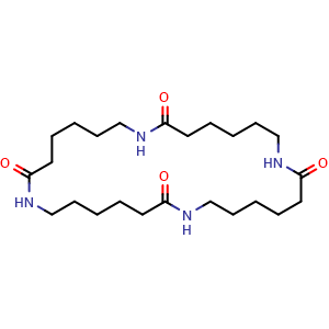 Chemical structure of 1,8,15,22-tetrazacyclooctacosane-2,9,16,23-tetrone , CAS 5834-63-9, AChemBlock X208998