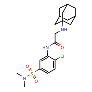 2-(adamantan-1-ylamino)-N-(2-chloro-5-(N,N-dimethylsulfamoyl)phenyl)acetamide