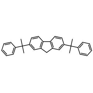 Chemical structure of 2,7-Bis(2-phenyl-2-propyl)fluorene , CAS 170919-47-8, AChemBlock X209065