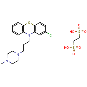 Chemical structure of Prochlorperazine Edisylate , CAS 1257-78-9, AChemBlock X209079