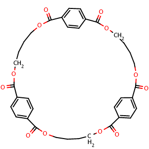 Chemical structure of 3,8,15,20,27,32-Hexaoxatetracyclo[32.2.2.210,13.222,25]dotetraconta-1(36),10,12,22,24,34,37,39,41-nonaene-2,9,14,21,26,33-hexone , CAS 63440-94-8, AChemBlock X209121