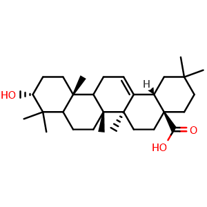 Chemical structure of 3-Epioleanolic acid , CAS 25499-90-5, AChemBlock X209131
