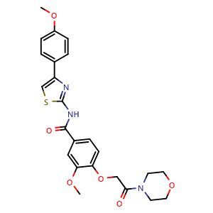 3-methoxy-N-(4-(4-methoxyphenyl)thiazol-2-yl)-4-(2-morpholino-2-oxoethoxy)benzamide