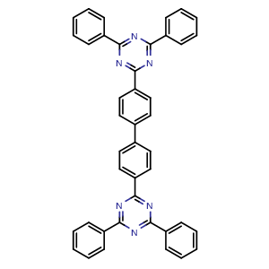 Chemical structure of 4,4'-Bis(4,6-diphenyl-1,3,5-triazin-2-yl)biphenyl , CAS 266349-83-1, AChemBlock X209157