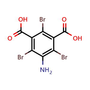 Chemical structure of 5-amino-2,4,6-tribromoisophthalic acid , CAS 35453-30-6, AChemBlock X209194