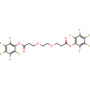 Chemical structure of Bis-PEG2-PFP ester , CAS 1314378-13-6, AChemBlock X209239