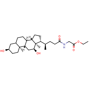 Chemical structure of Ethyl Glycodeoxycholate , CAS 70779-06-5, AChemBlock X209258