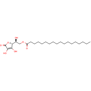 Chemical structure of L-Ascorbic acid 6-stearate , CAS 10605-09-1, AChemBlock X209273