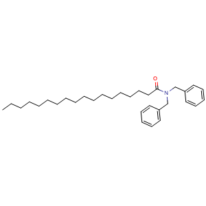 Chemical structure of N,N-Dibenzyloctadecanamide , CAS 63252-25-5, AChemBlock X209315