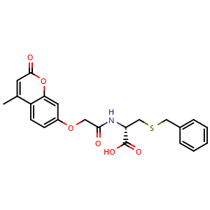 N-[2-[(4-methyl-2-oxo-2H-1-benzopyran-7-yl)oxy]acetyl]-S-(phenylmethyl)-D-cysteine