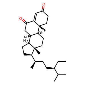 Chemical structure of Stigmast-4-ene-3,6-dione , CAS 23670-94-2, AChemBlock X209370