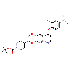 tert-butyl 4-(((4-(2-fluoro-4-nitrophenoxy)-6-methoxyquinolin-7-yl)oxy)methyl)piperidine-1-carboxylate