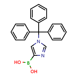 Chemical structure of (1-Tritylimidazol-4-yl)boronic acid , CAS 1900755-49-8, AChemBlock X209428